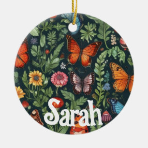 Nome Personalizável Ornamento de Jardim - Borbolet