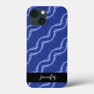 Nome personalizável padrão de ondas azuis Abstrato