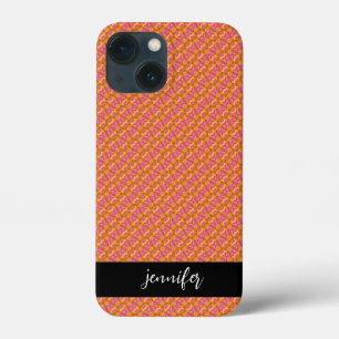 Nome personalizável Padrão floral sem costura