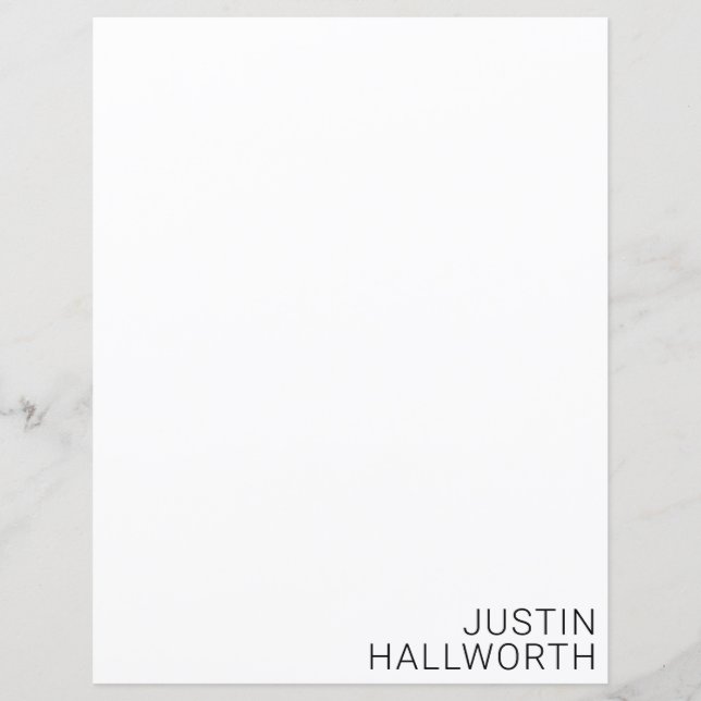 Nome preto moderno em branco (Frente)