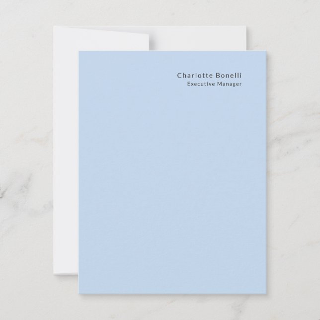 Nome Profissional Moderno Minimalista Azul  (Frente)