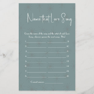 Nome que Love Song Chá Game Flyer
