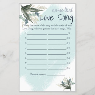 Nome que Love Song Game Card Flyer