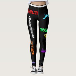 NOME Repetitivo Personalizado Letras Leggings Pret