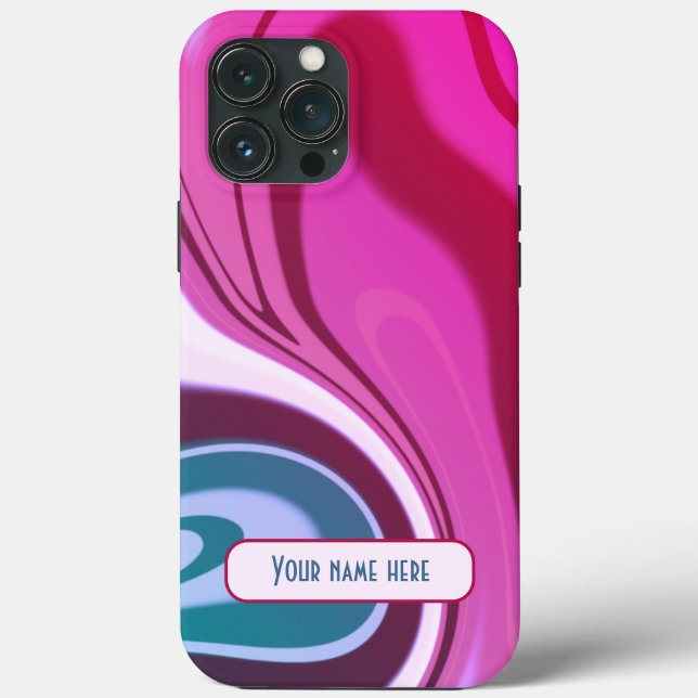 Nome rosa vibrante de Abstrato com distribuição co (Verso)