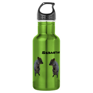 Nome Sebastian Com 2 Aussie Quokkas, Garrafa De Ág