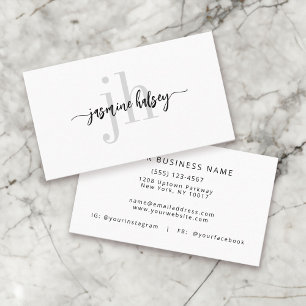 Nome simples da tendência e Cartão de visita monog