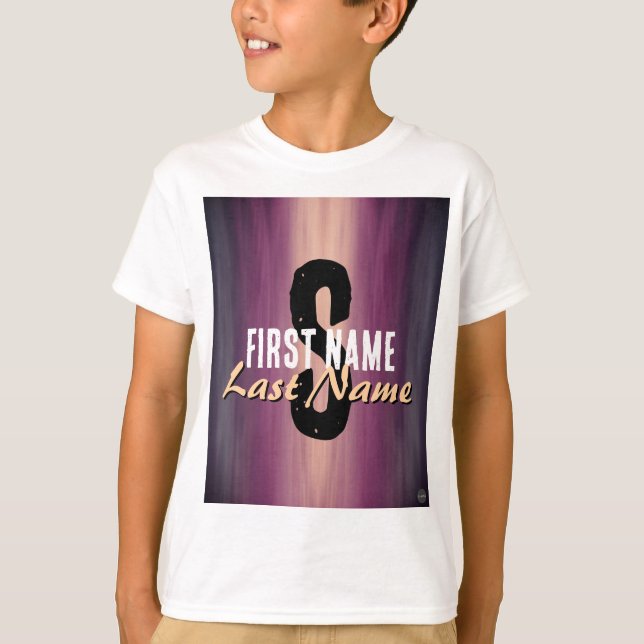 Nome T-Shirt com HAMbWG Roxo (Frente)