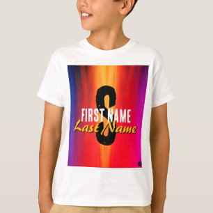 Nome T-Shirt w Inicial, Primeiro e Sobrenome HAMbW