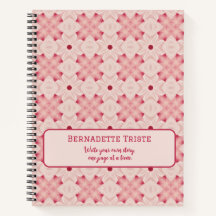 Nome Texto Cor-de-rosa Moderno Chic Floral Bonito 