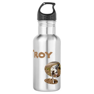 Nome Troy Com Garrafa De Água Dalmatian