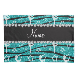 Nome Turquoise gymnastics glitter zebra strips