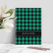 Nome Xadrez Verde e Preto no Estilo Gingham Quadri