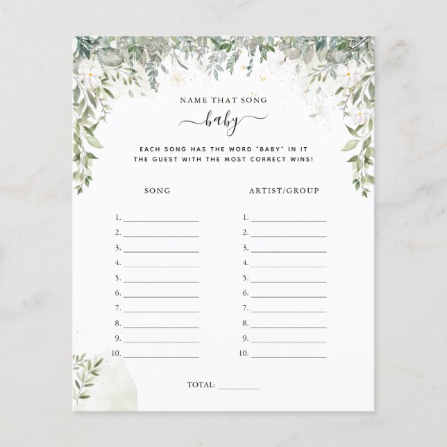 Nomeie Essa Música | Jogo Chá de fraldas (Frente)