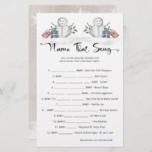 Nomeie Esse Chá de fraldas De Song Snowman