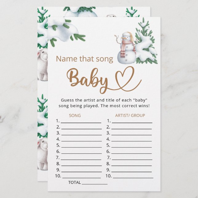 Nomeie esse jogo de chá de fraldas (Frente/Verso)