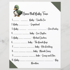 Nomeie esse jogo de Chá de fraldas do Baby Tune