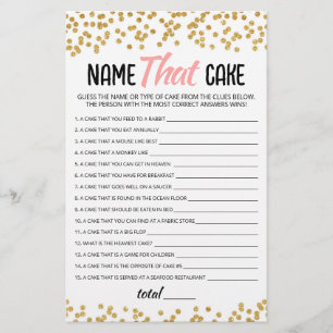 Nomeie o jogo do bolo Party com Respostas