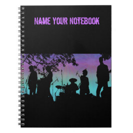 Nomeie seu caderno personalizado banda da música