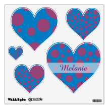 Nomes Blue Purple Bolinhas Heart Girly Circles