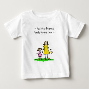 Nomes da Família Mãe e Filha Camisas Personalizada