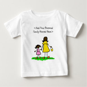 Nomes da Família Mãe e Filha Camisas Personalizada