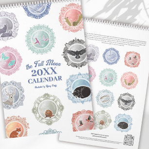 Nomes da Lua Cheia Qualquer Ano Calendário de Arte
