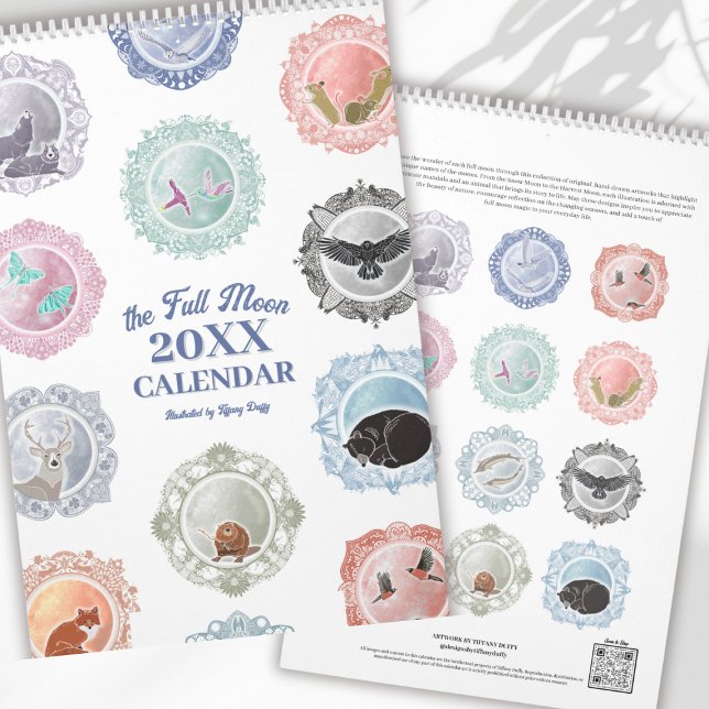 Nomes da Lua Cheia Qualquer Ano Calendário de Arte (Criador carregado)