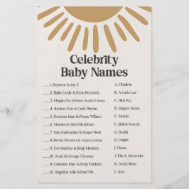 nomes de bebês de celebridades boho sunshine jogo 