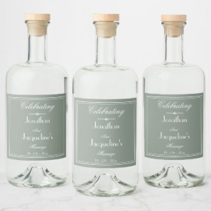 Nomes de Casamento Verde Rustic Sage Script Legal