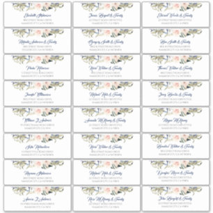 Nomes de Convidado de Folhagem Tropical Etiquetas 