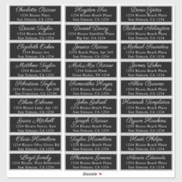 Nomes de Convidado Endereço 27 Etiqueta de Entrega