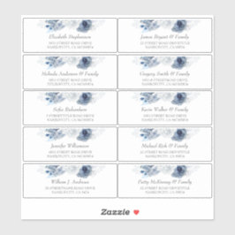 Nomes de Convidado Individuais Dusty Blue Etiqueta