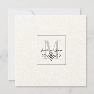 Nomes de creme do monograma dos convites do