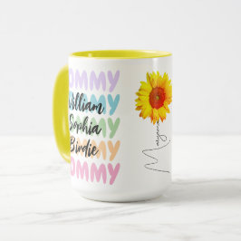 Nomes de Crianças Único em uma Caneca para Cada Mã