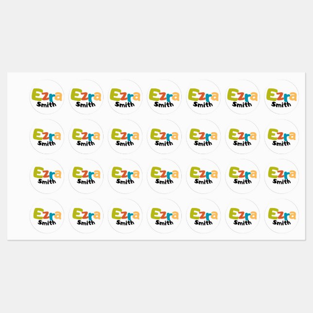 Nomes de etiqueta Coloridos (Folha)