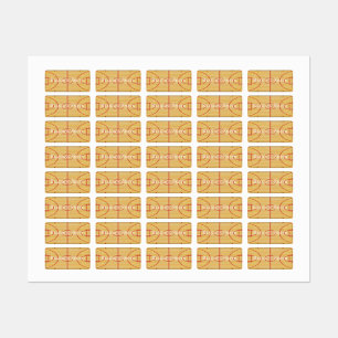 Nomes de etiqueta de Design de Tribunal de Basquet