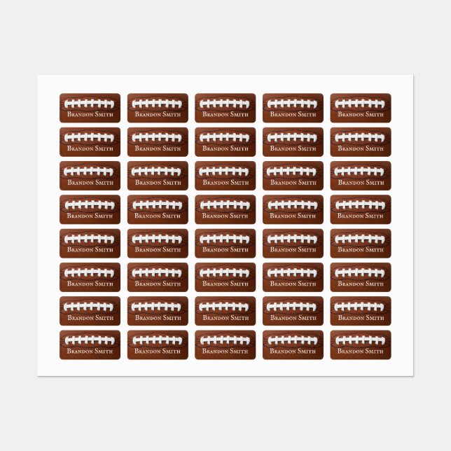 Nomes de etiqueta de Designs de futebol (Folha)