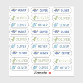 Nomes de etiqueta de dinossauro bonitos de volta à