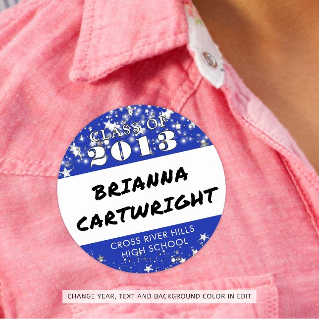 Nomes de etiqueta de Estrelas Real Azul-Silver da  (Criador carregado)