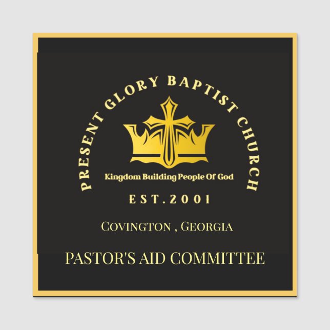 Nomes de etiqueta de Glória Apresente (Frente)