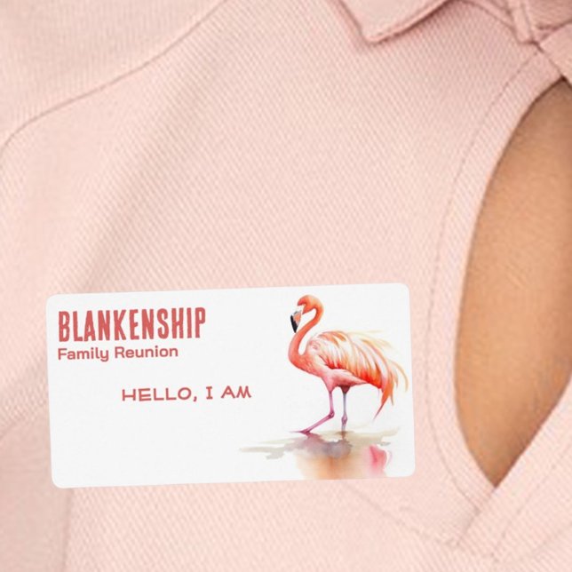 Nomes de etiqueta de papel Flamingo do Solteiro de (paper label name tag template)