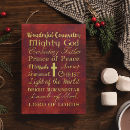 Nomes de Jesus Cartão de Natal Personalizado