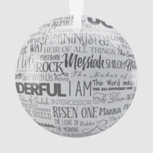 Nomes de Jesus Enfeites de natal Cristão