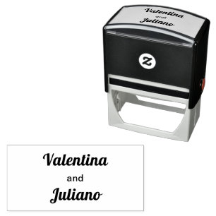 Nomes de noiva e noivo no Carimbo