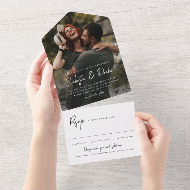 Nomes de Script Moderno Foto Casamento (Tearaway)