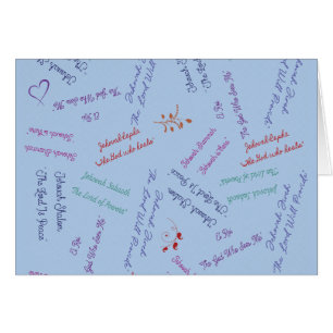 Nomes e personagens do cartão de nota de Deus Para