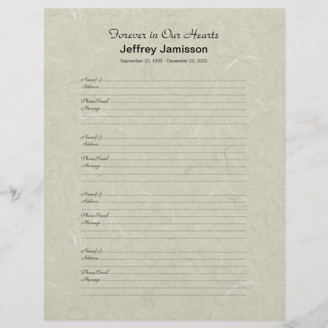 Nomes memoráveis da página 4 do login do (Frente)