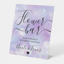 Nomes Personalizados Barra de Flores Bokeh Roxo Et