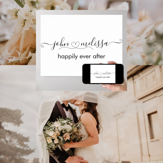Nomes personalizados com poster de coração (Personalized Wedding Poster)